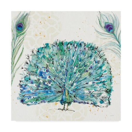 Anne Tavoletti 'Peacock Garden IX' Canvas Art,18x18